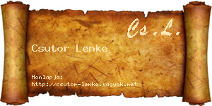 Csutor Lenke névjegykártya